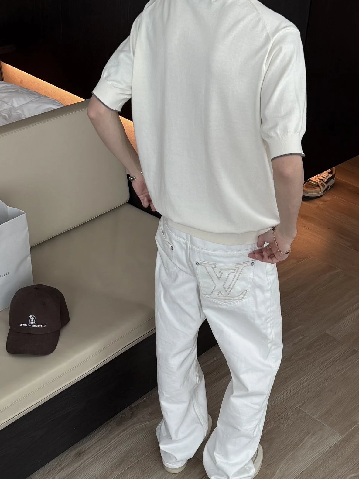 RD-C076 · Two-Tone Fine Cotton Knit T-Shirt showcase view 13