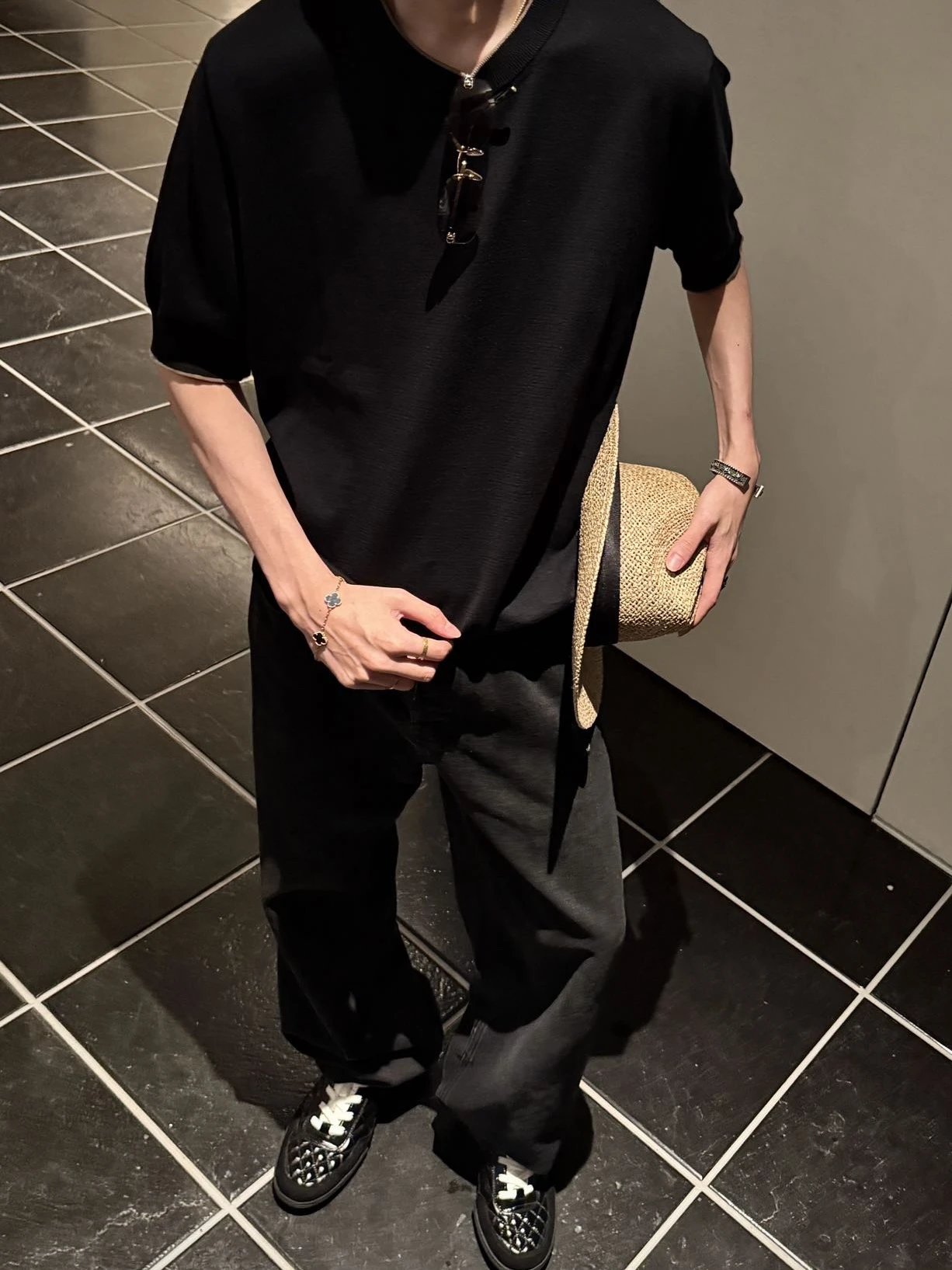 RD-C076 · Two-Tone Fine Cotton Knit T-Shirt showcase view 16