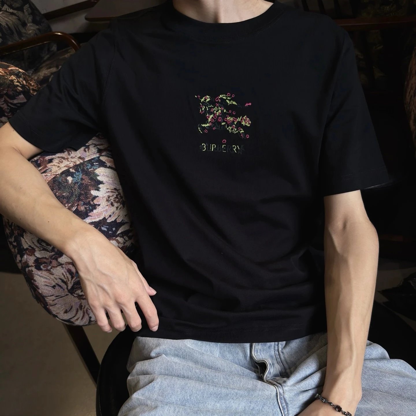 RD-C084 · Floral Equestrian Knight T-Shirt showcase view 1