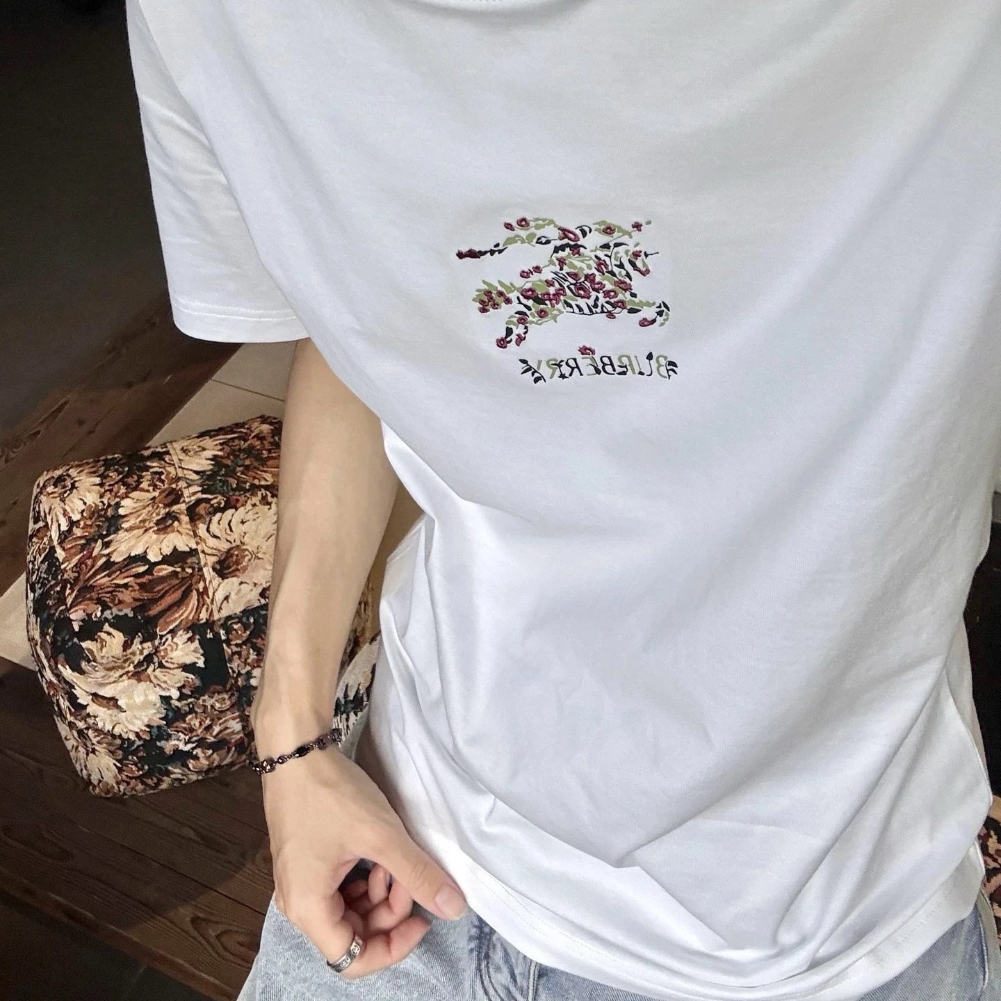 RD-C084 · Floral Equestrian Knight T-Shirt showcase view 2