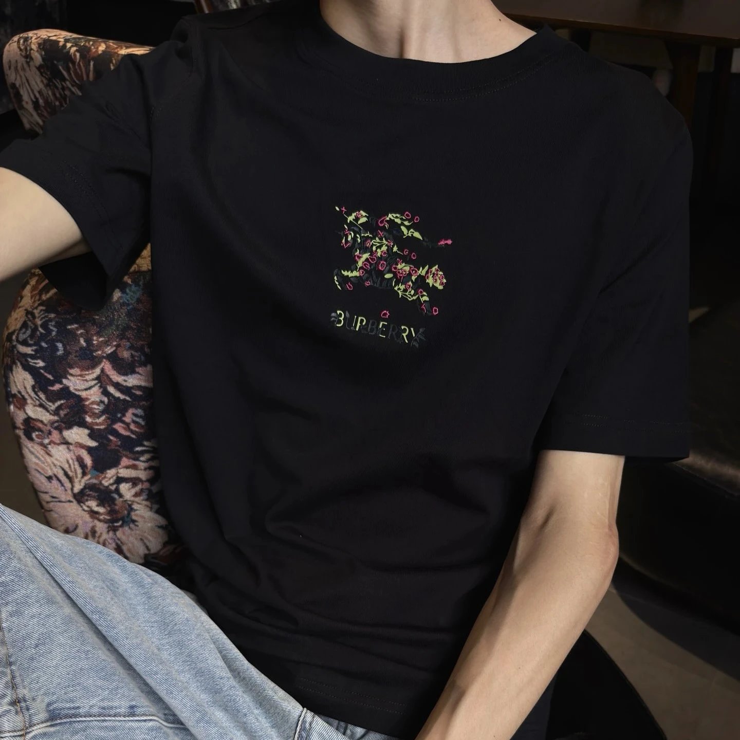 RD-C084 · Floral Equestrian Knight T-Shirt showcase view 3