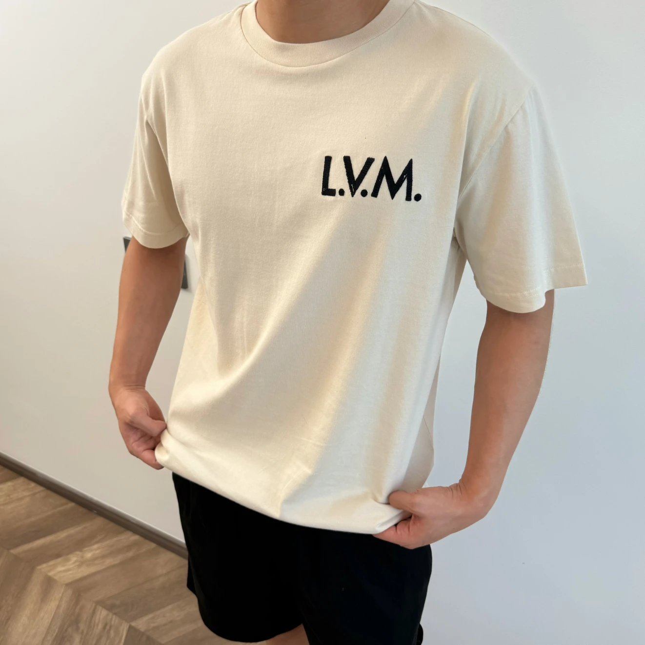 RD-C062 · L.V.M. Embroidered Cotton T-Shirt showcase view 2