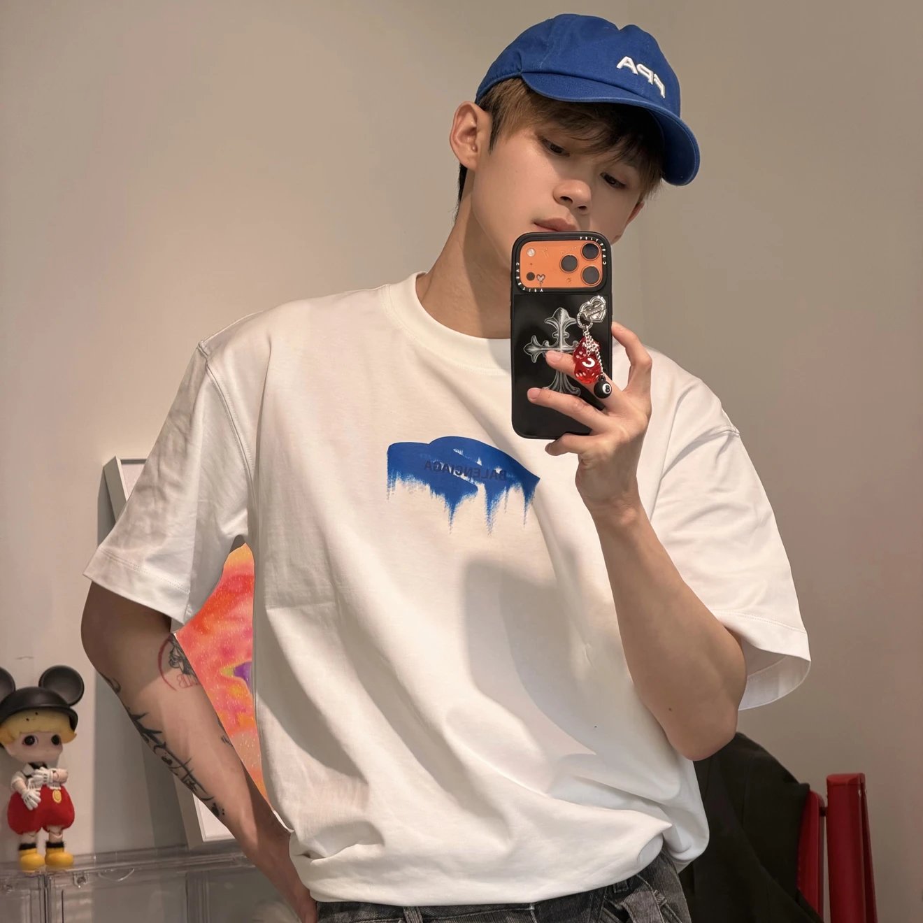 RD-C065 · Brush Graphic Embroidered T-Shirt showcase view 2