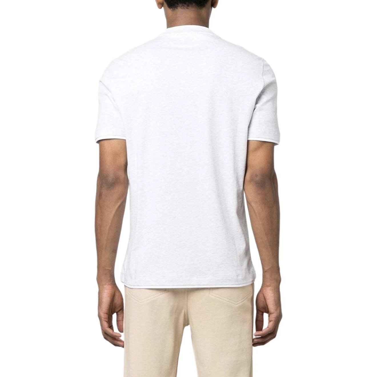 RD-C058 · Melange Grey Layered-Effect Cotton T-Shirt showcase view 10