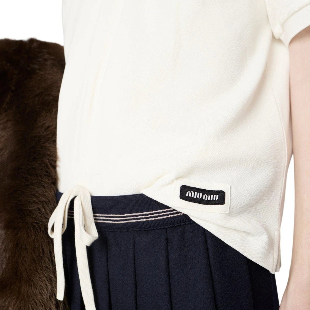 RD-C053 · Oblique-Zip Cotton Piqué Polo showcase view 3