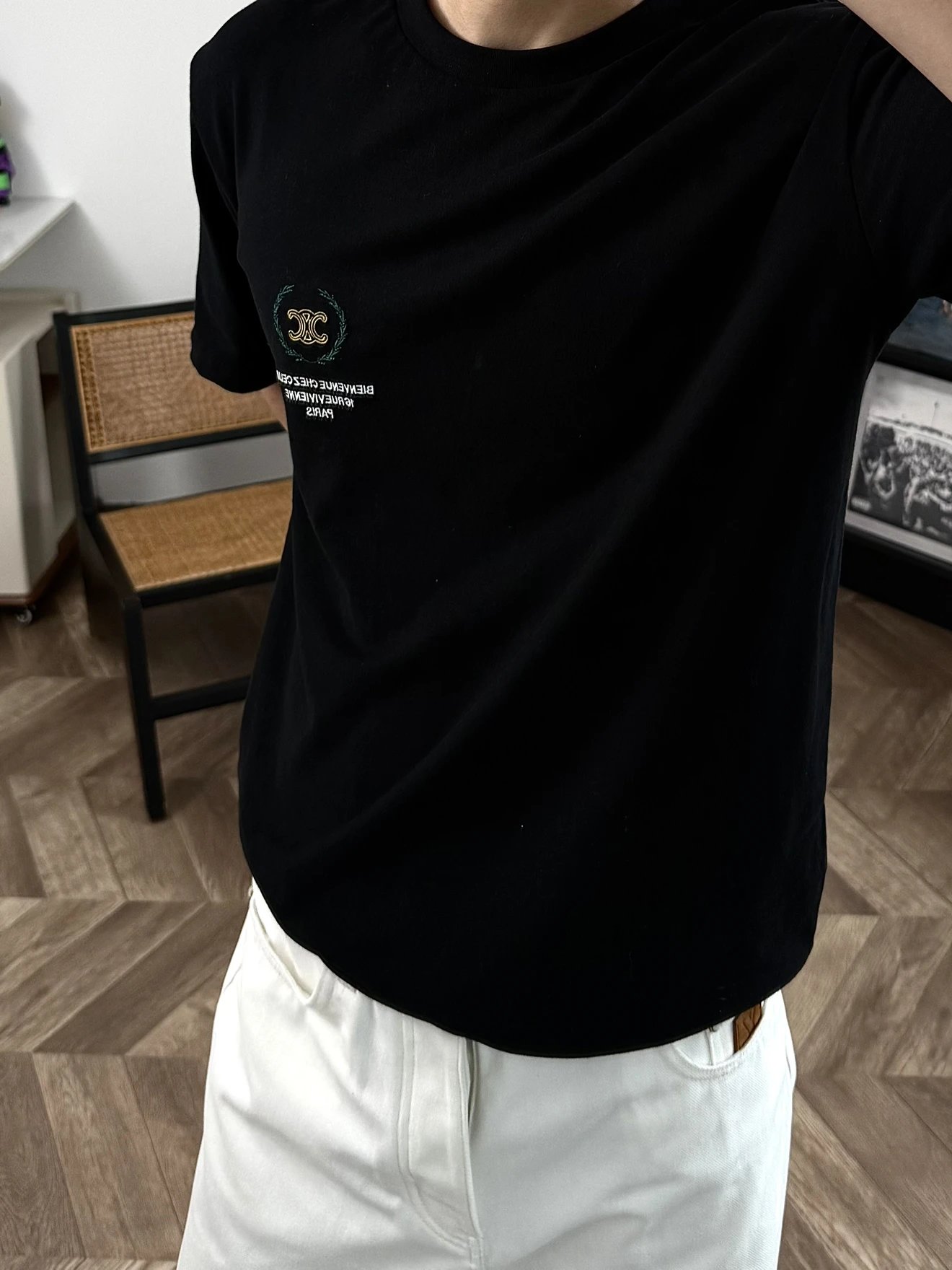 RD-C052 · Wheat-Ear Embroidered T-Shirt showcase view 2