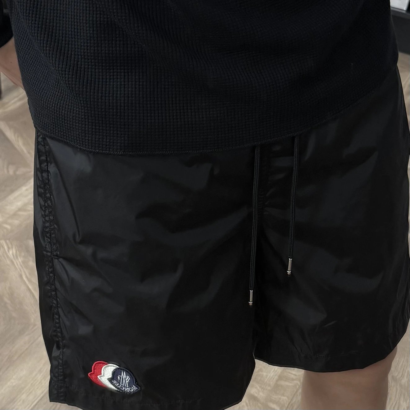 RD-C044 · Tricolour Badge Nylon Swim Shorts showcase view 1