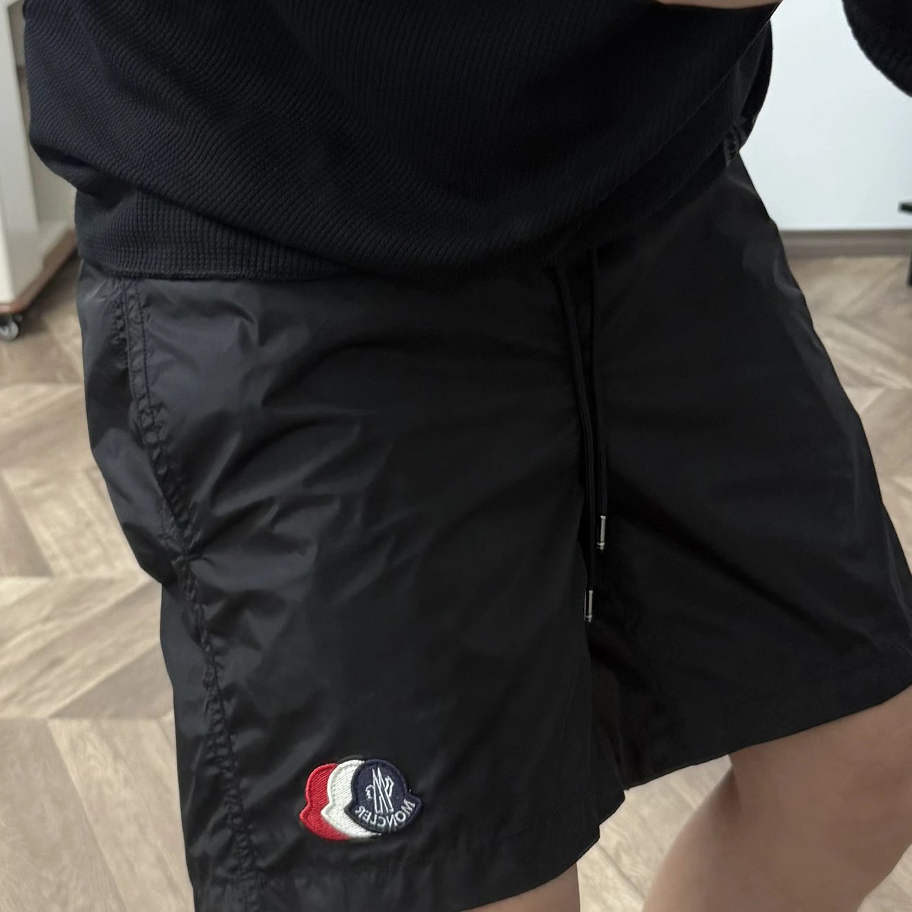 RD-C044 · Tricolour Badge Nylon Swim Shorts showcase view 3