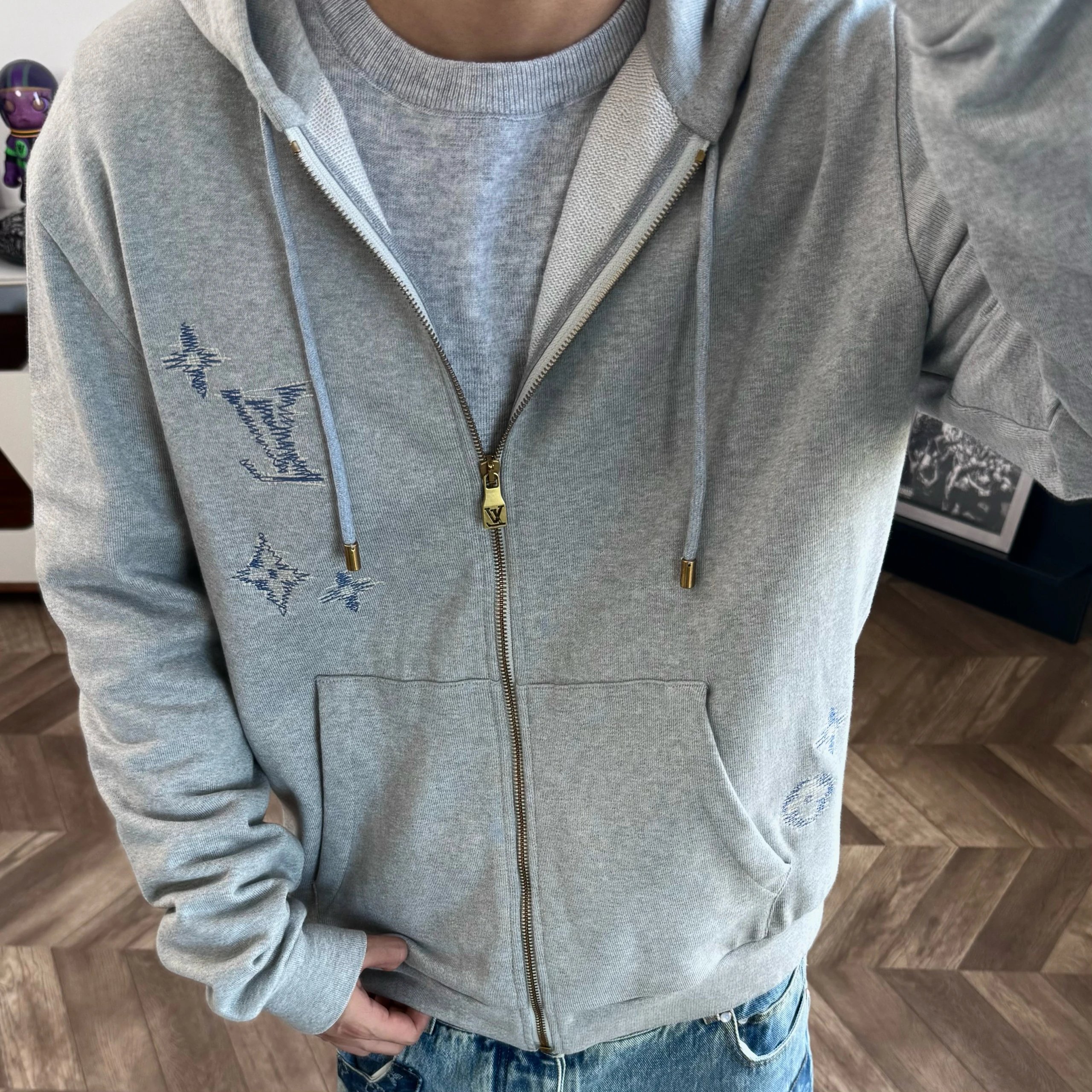 RD-C007 · Monogram Zip Hoodie showcase view 3