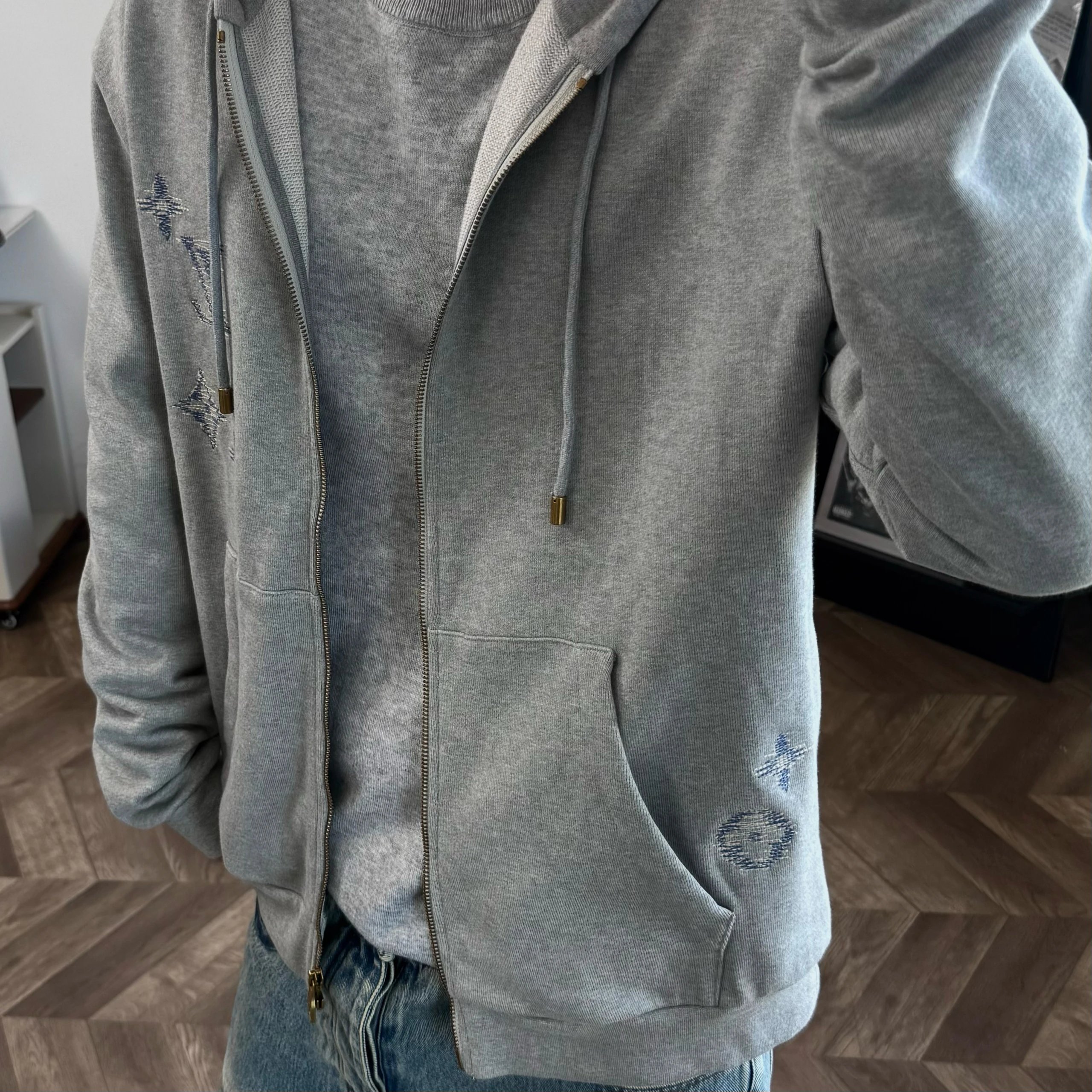 RD-C007 · Monogram Zip Hoodie showcase view 4