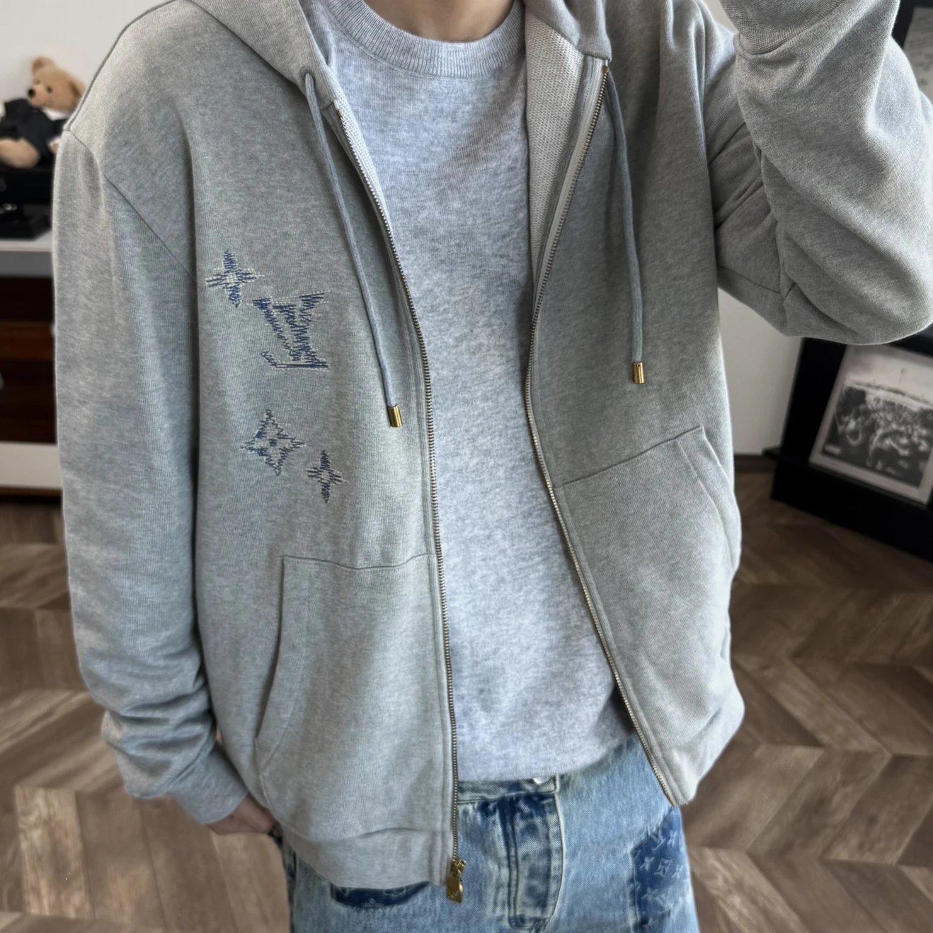 RD-C007 · Monogram Zip Hoodie showcase view 5