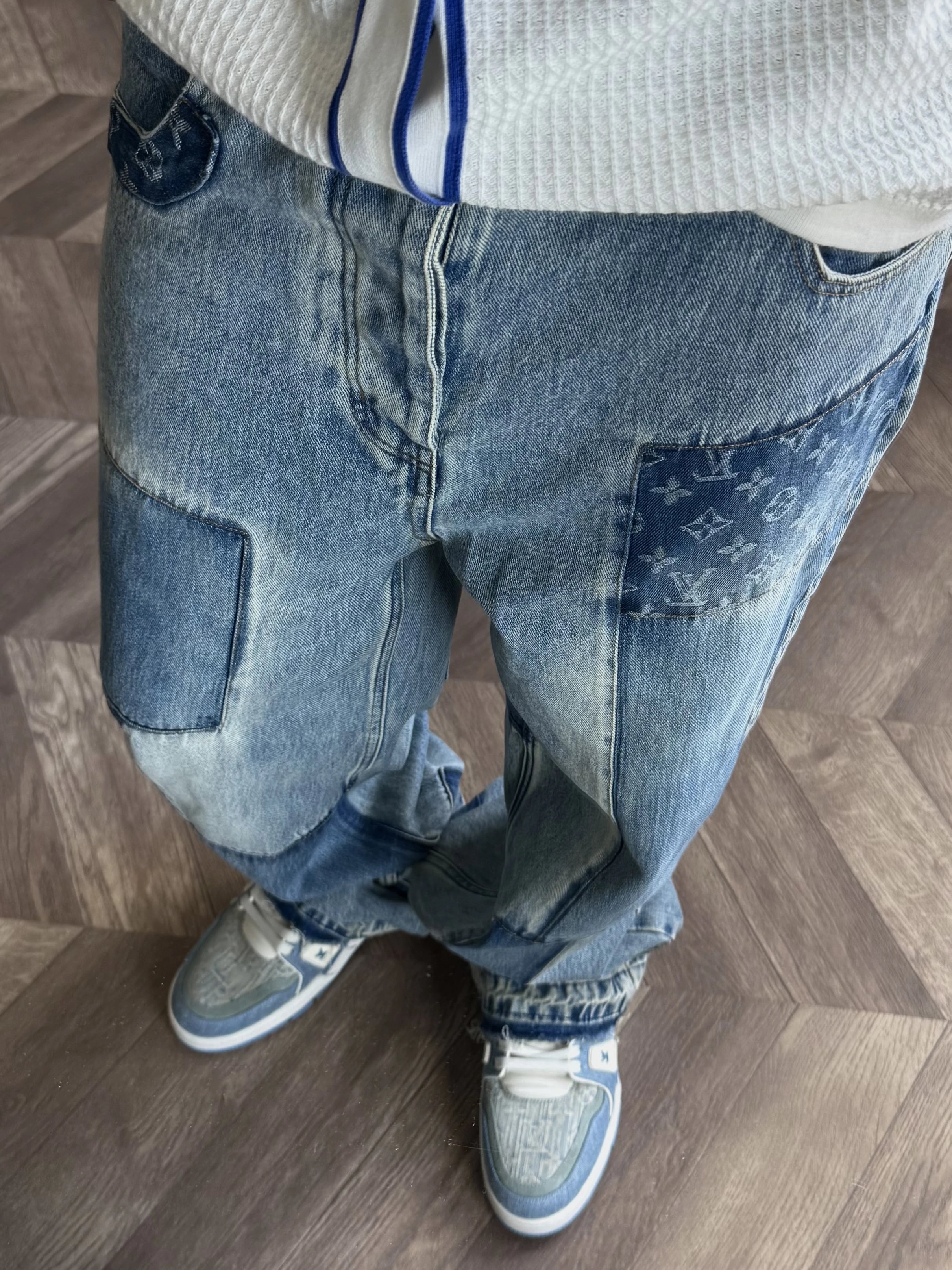 RD-C013 · Patchwork Denim Jeans showcase view 6