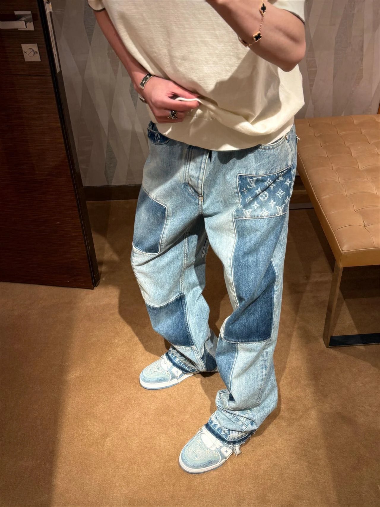 RD-C013 · Patchwork Denim Jeans showcase view 7