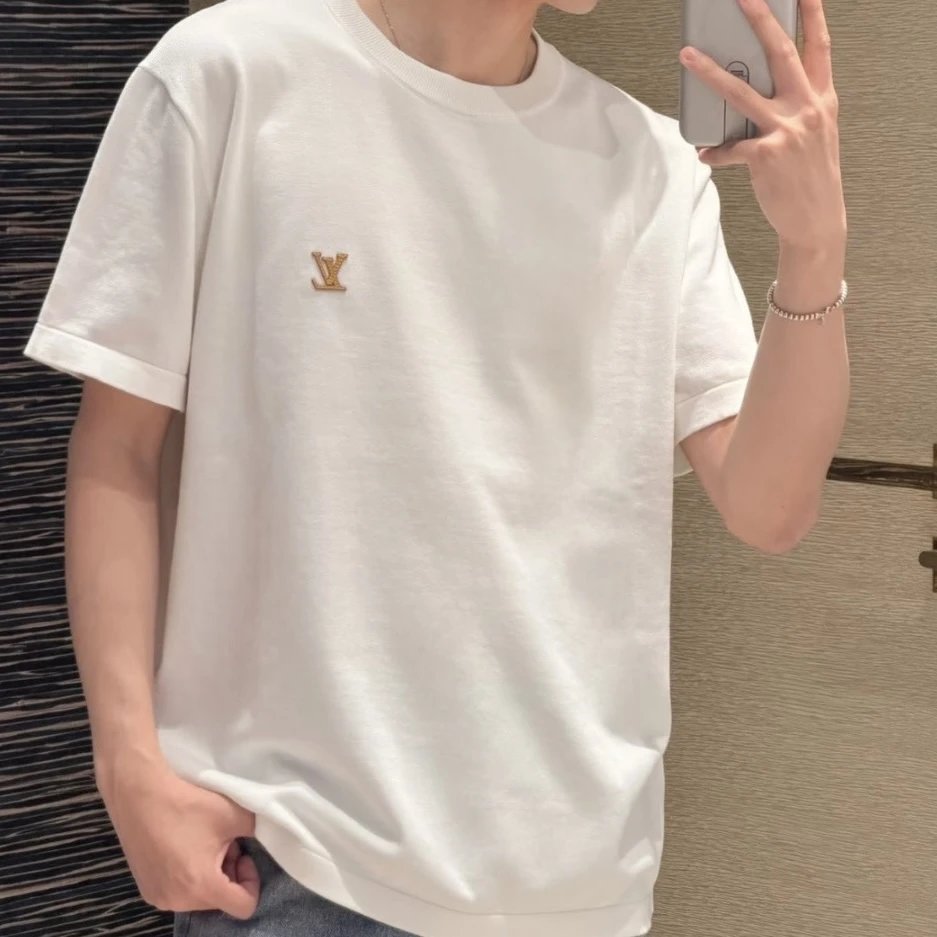 RD-C047 · Leather-Emblem Cotton Knit Tee showcase view 2