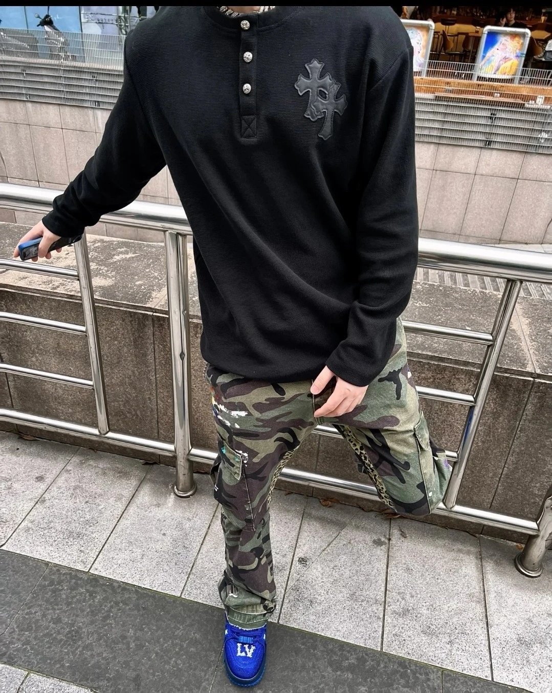 RD-C006 · Cross-Patch Waffle Henley showcase view 3