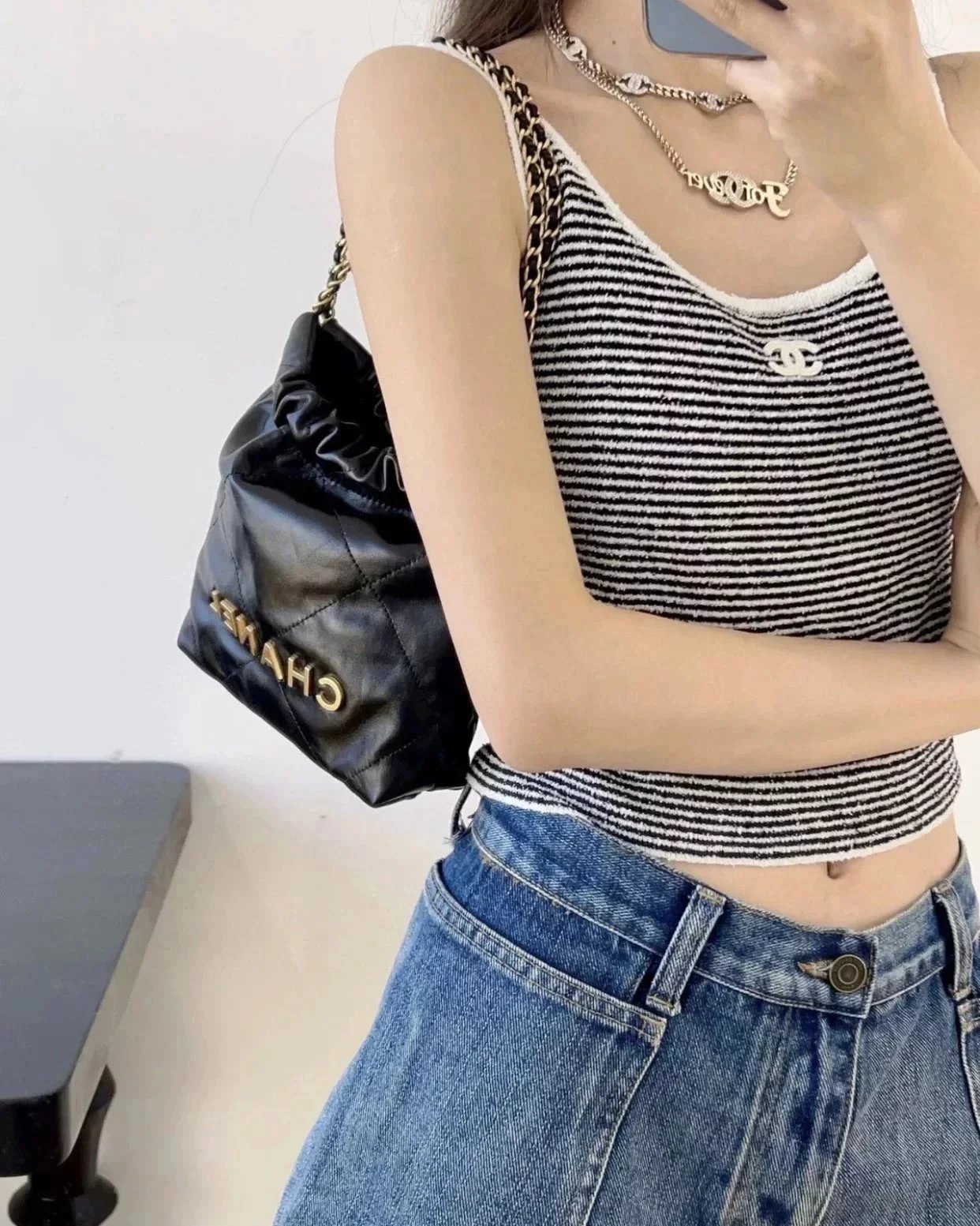 RD-B002 · Gathered Chain Shoulder Bag showcase view 6