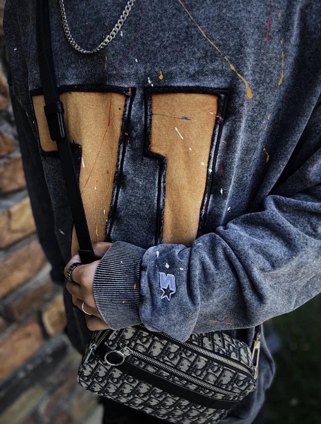 RD-B013 · Monogram Textile Messenger Bag showcase view 5