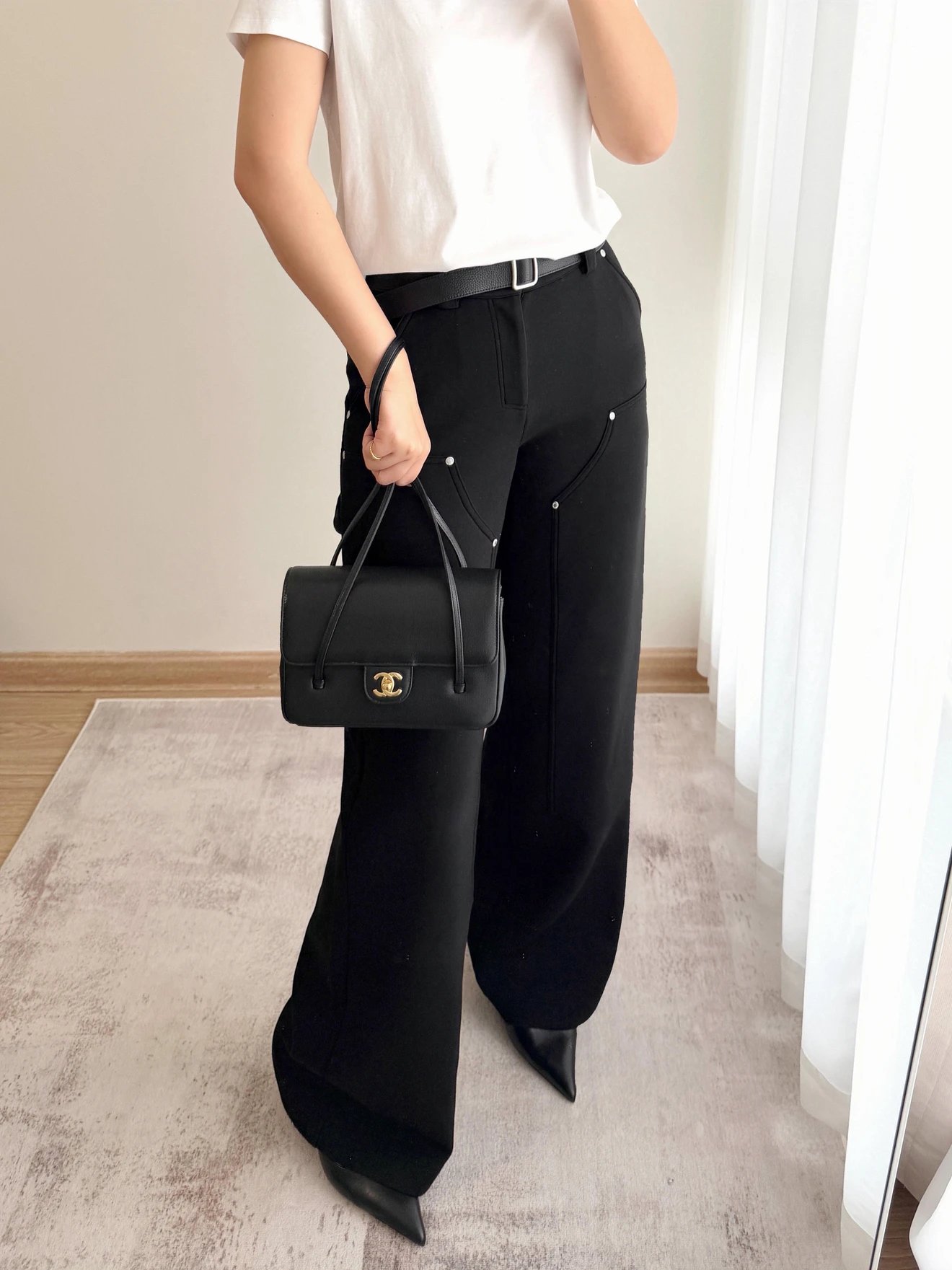 RD-B015 · Grained Leather Flap Shoulder Bag showcase view 6
