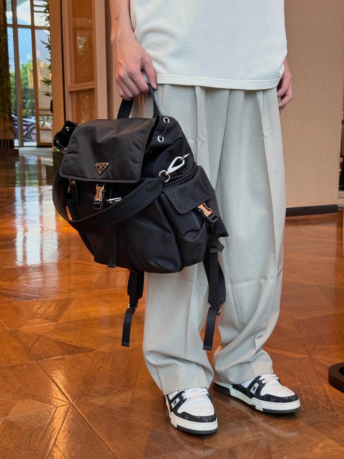 RD-B019 · Convertible Nylon Backpack showcase view 2