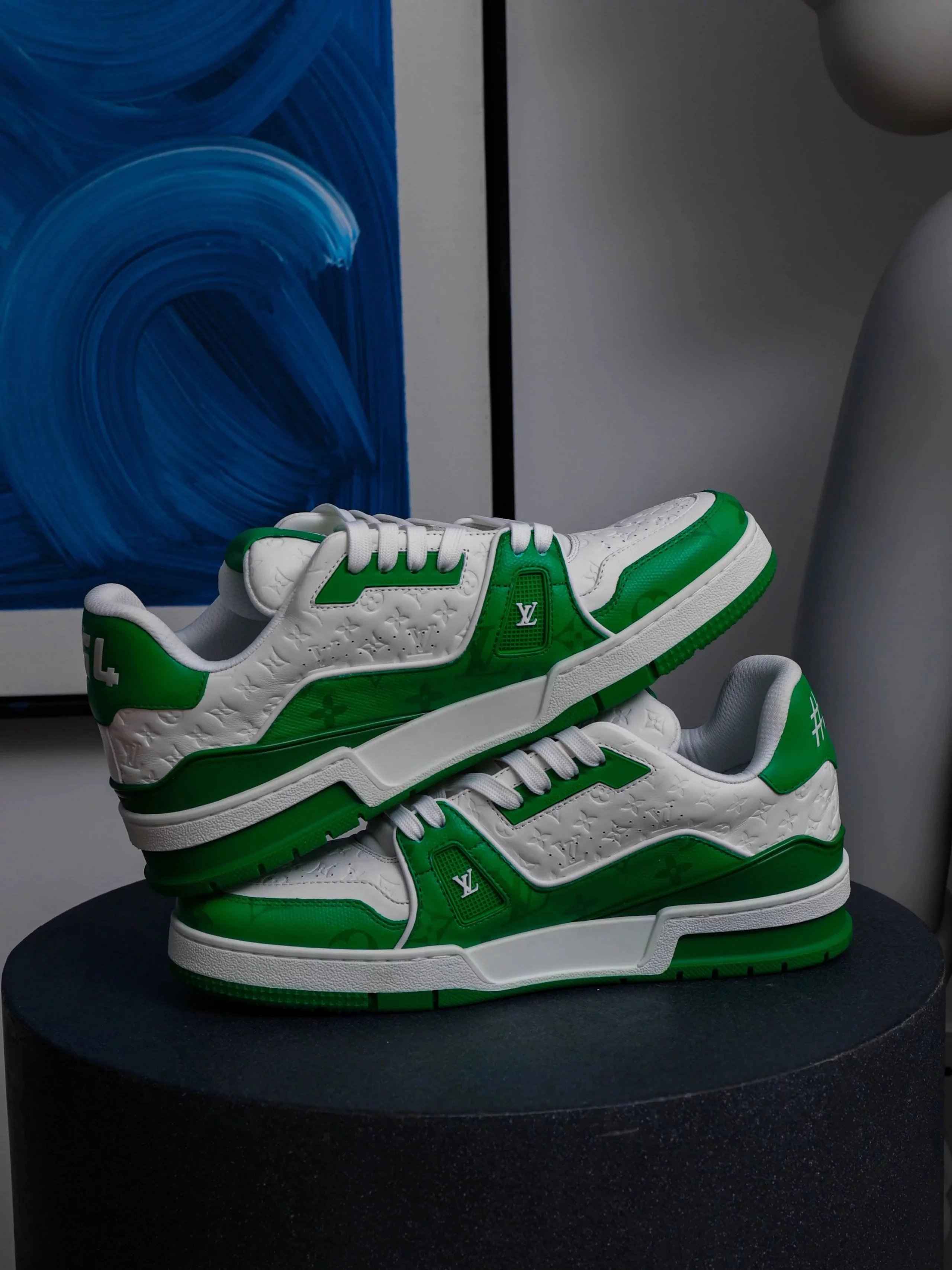 RD-S015 · Colour-Block and Check Low-Top Trainer showcase view 45