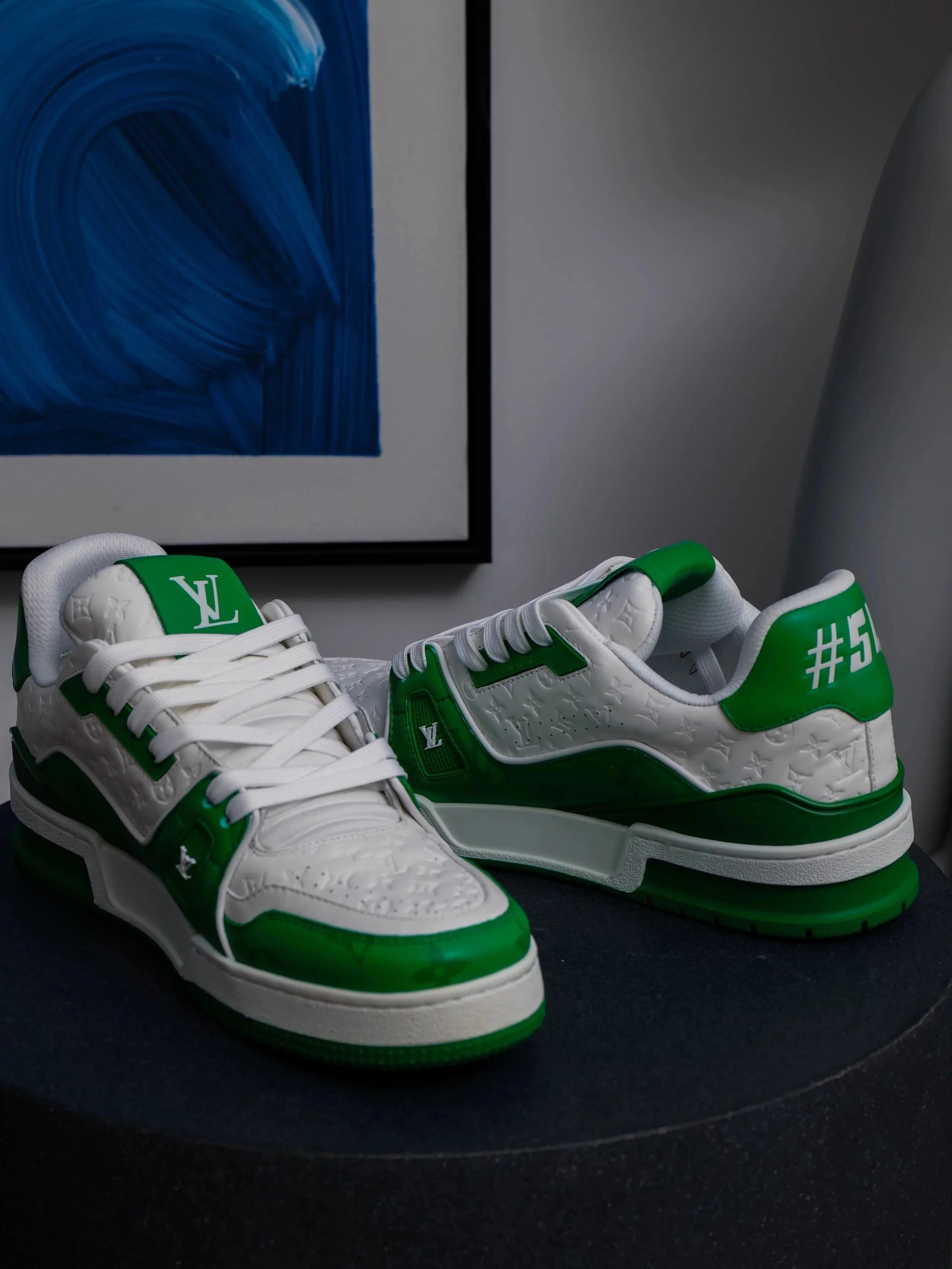 RD-S015 · Colour-Block and Check Low-Top Trainer showcase view 46