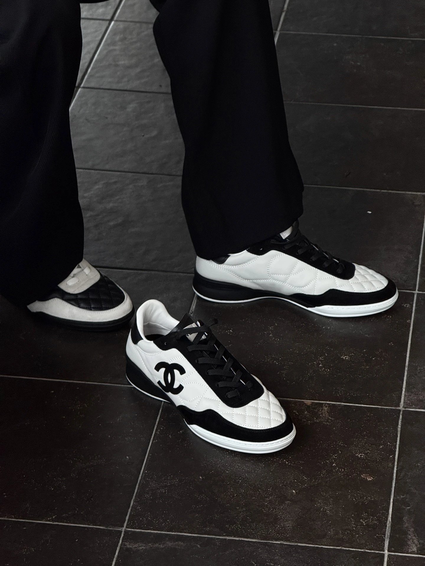 RD-S023 · Quilted Two-Tone Leather Trainer showcase view 1