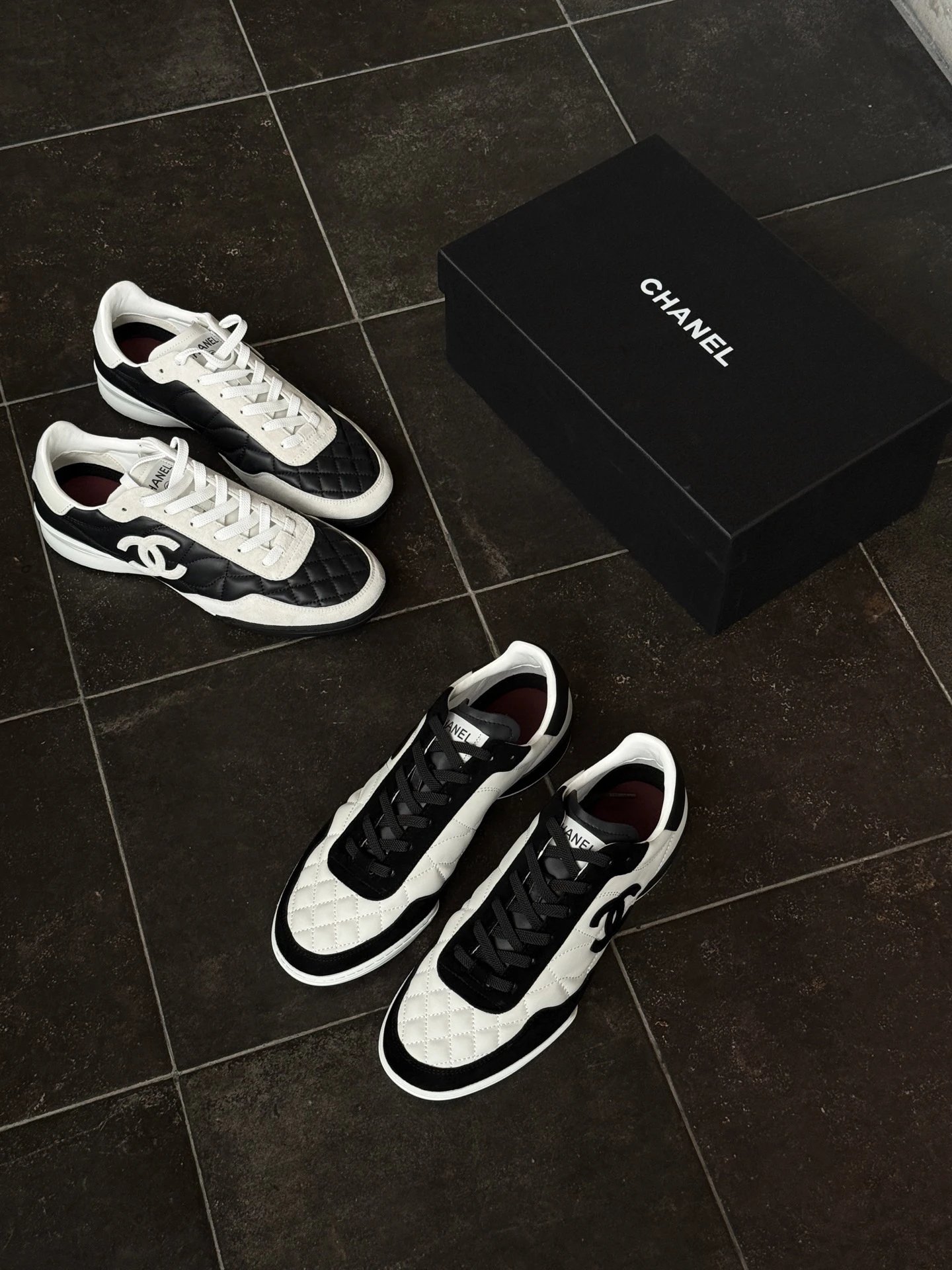 RD-S023 · Quilted Two-Tone Leather Trainer showcase view 4