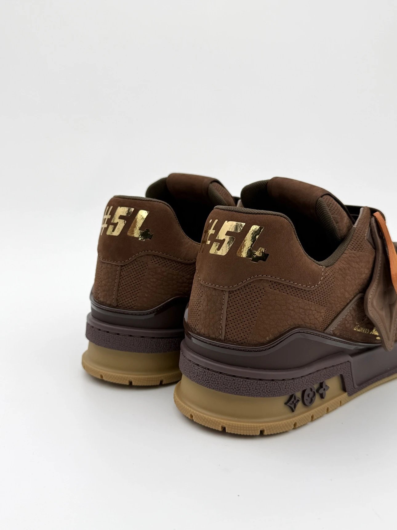 RD-S027 · Dark Brown Textured Leather Trainer showcase view 7