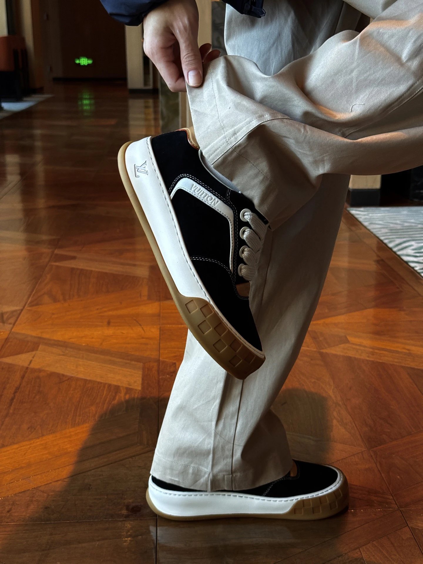 RD-S028 · Suede Biscuit-Sole Trainer showcase view 6