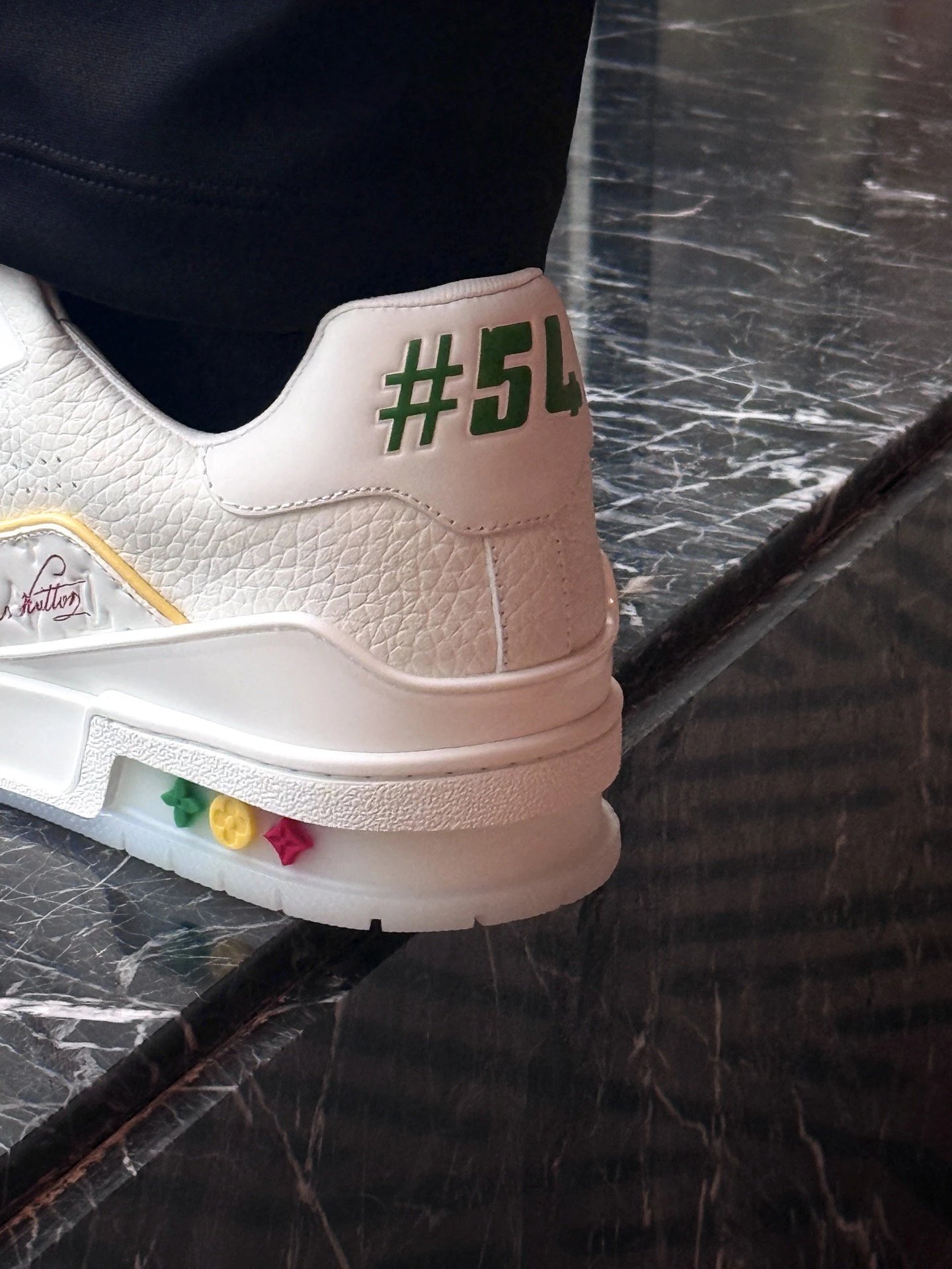 RD-S031 · White Trainer with Colourful Lace Charms showcase view 6