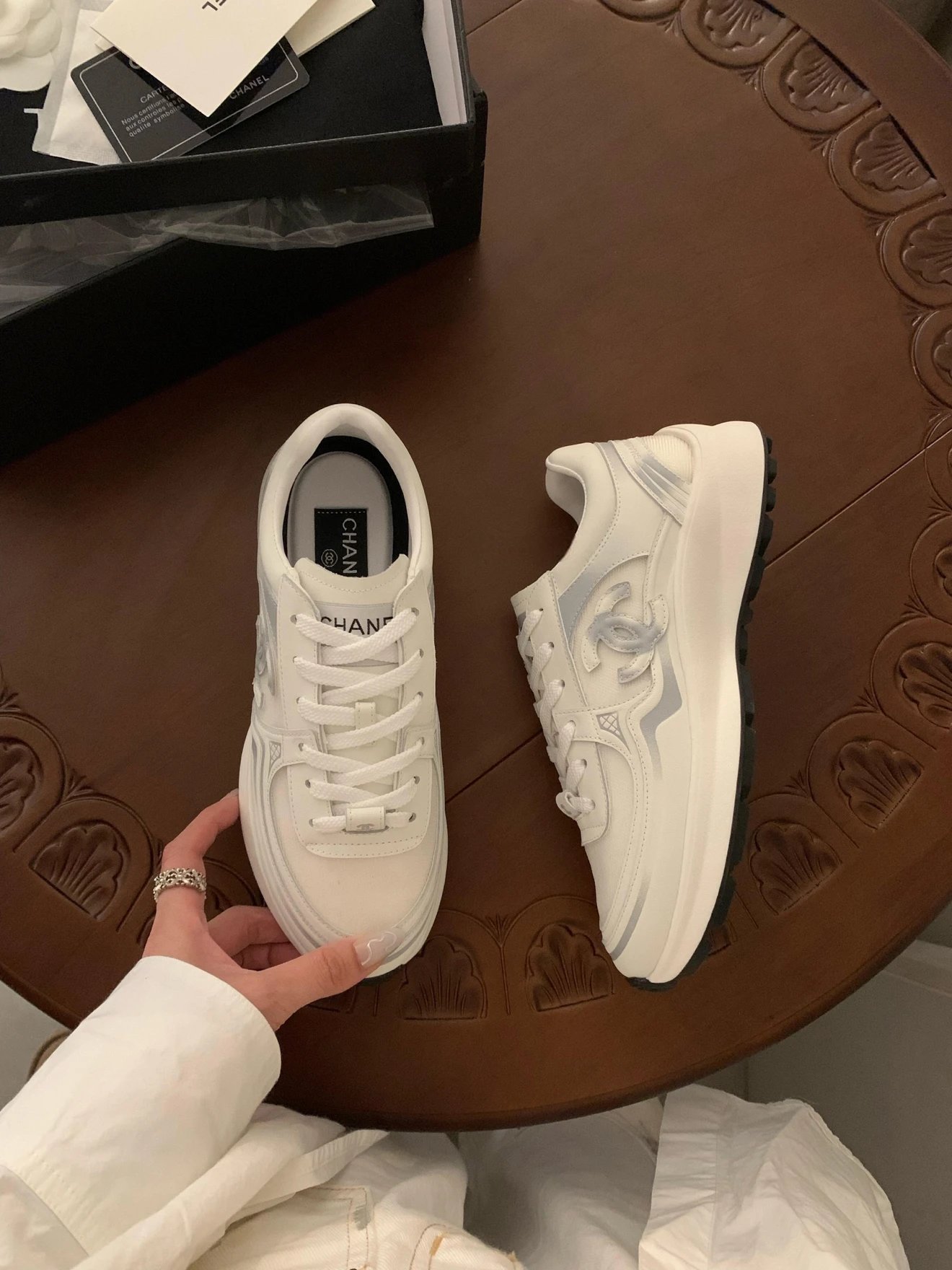 RD-S035 · Sculpted Calfskin and Mesh Trainer showcase view 3