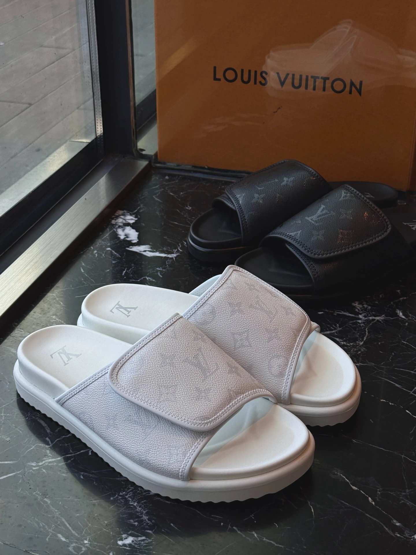 RD-S011 · Monogram Adjustable-Strap Slide showcase view 1