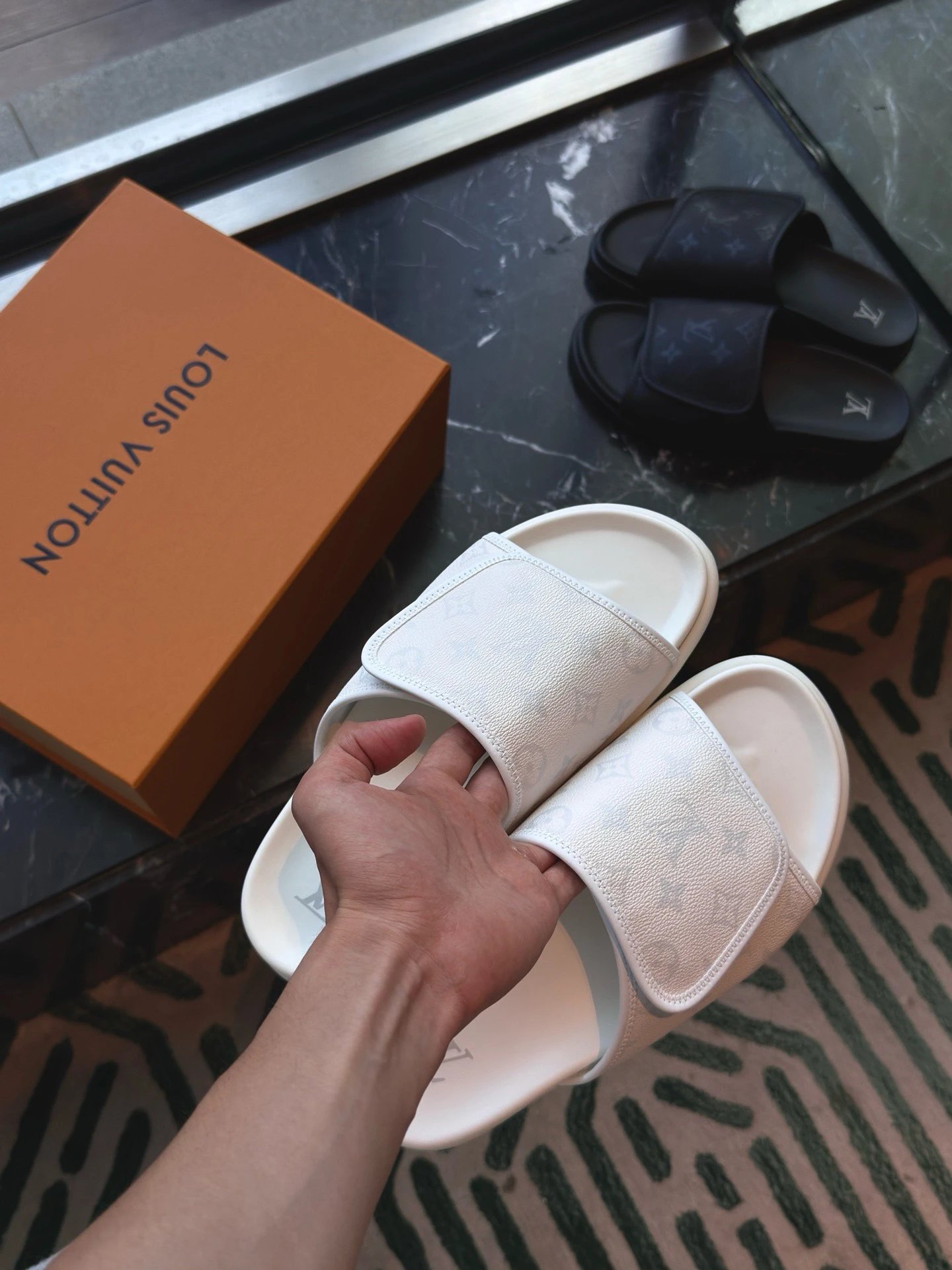 RD-S011 · Monogram Adjustable-Strap Slide showcase view 3