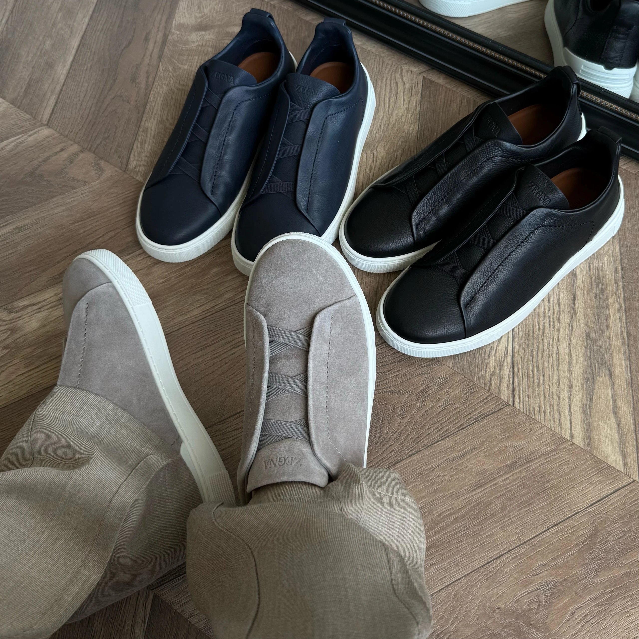 RD-S003 · Triple Stitch Slip-On Sneakers showcase view 1